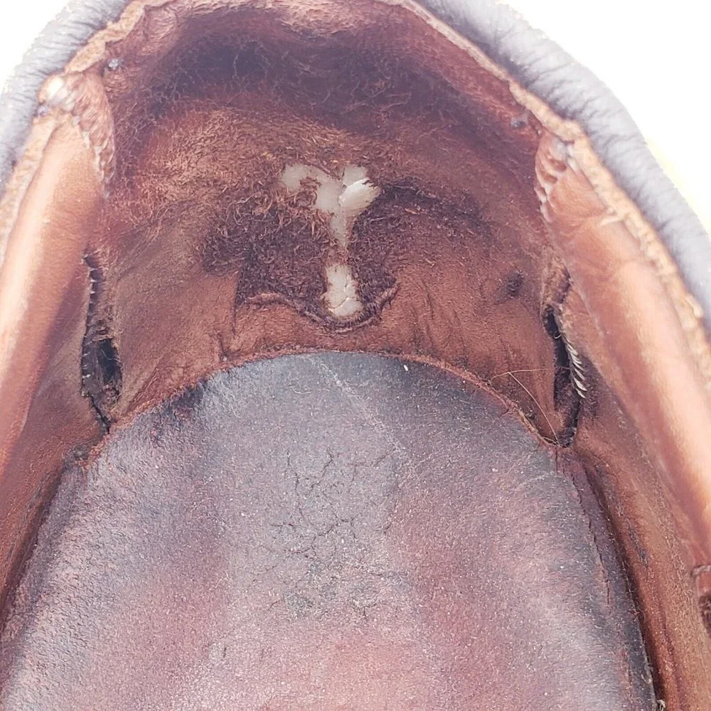 Allen‎ Edmonds Wilbert Comfort Oxford Brown Leather Split Toe Shoes Mens 10.5